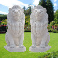Wholesale garden white marble stone lion sculpture